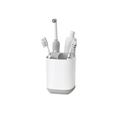 Joseph Joseph Gray/White Plastic Toothbrush Holder