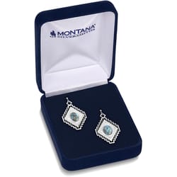 Montana Silversmiths Women's Diamond of the West Turquoise Silver Earrings Water Resistant