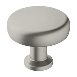 Amerock Factor Contemporary Round Cabinet Knob 1-1/4 in. D 1-1/16 in. Satin Nickel 1 pk