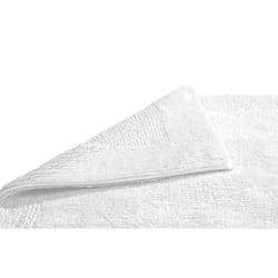 Puro Organic 50 in. L X 24 in. W White Cotton Bath Rug