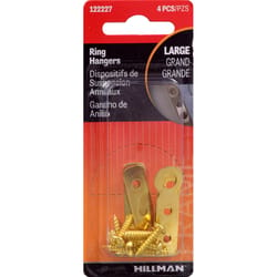 HILLMAN Steel-Plated Large Ring Hanger 4 pk