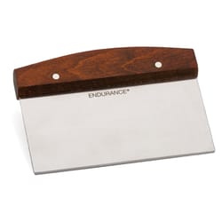 RSVP International Endurance Silver/Brown Stainless Steel/Wood Bench Scraper