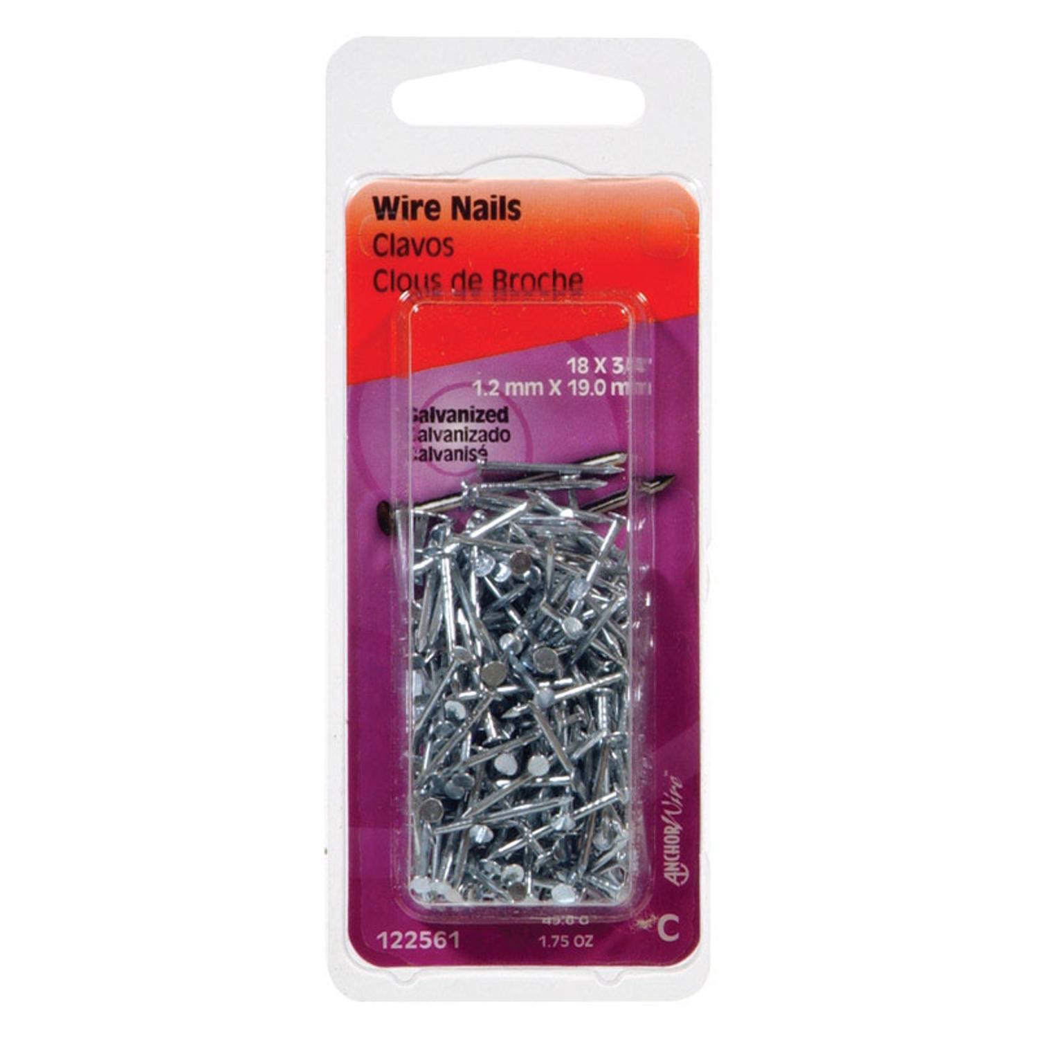 Hillman No 16 1-1/4 in. Wire Galvanized Steel Nail Flat Head