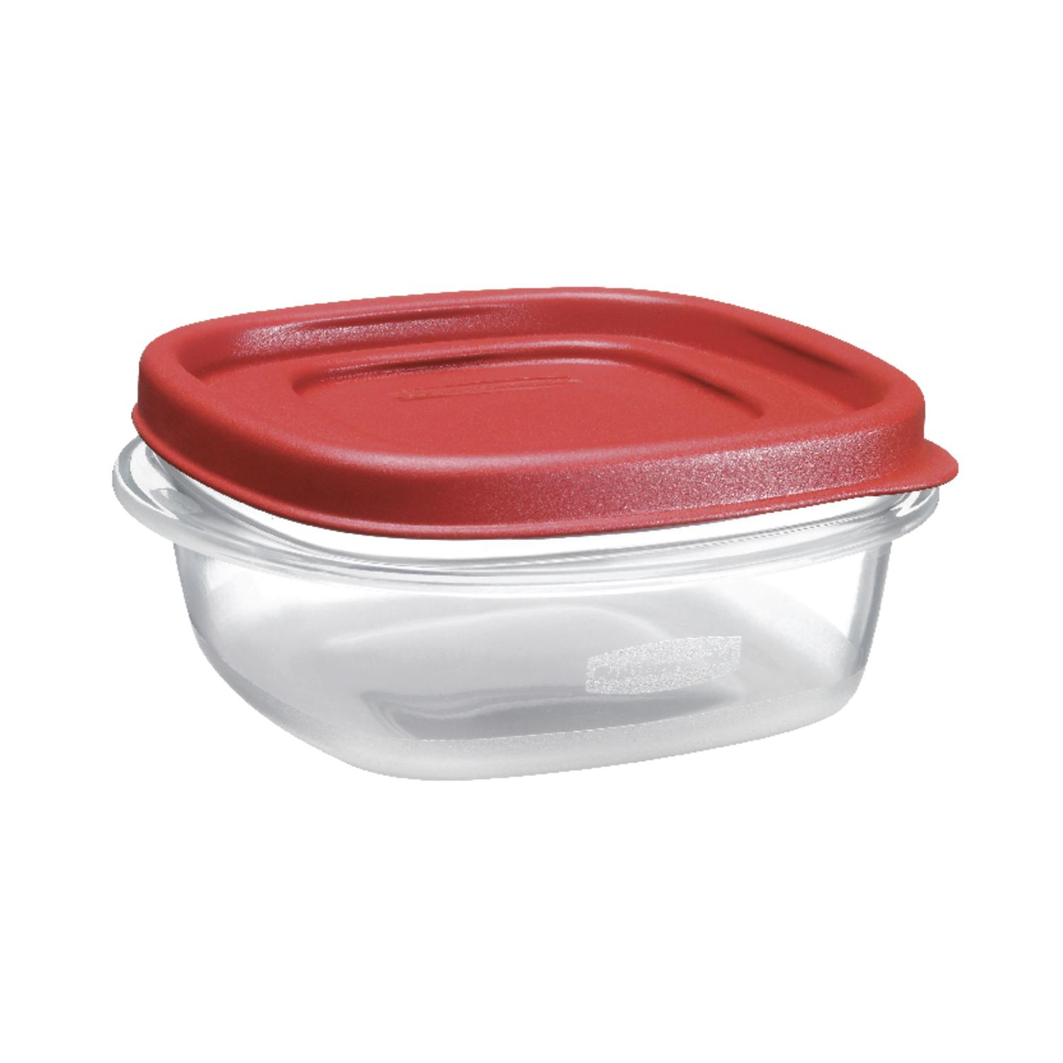 Rubbermaid Premier Food Storage Container, 3 Cup, Grey (4 Pack)