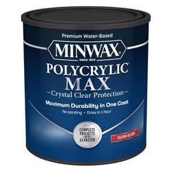 Minwax Polycrylic Max Gloss Clear Water-Based Polycrylic 1 qt