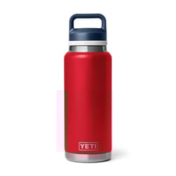 YETI Rambler 36 oz Rescue Red with White &amp; Navy BPA Free Bottle with Chug Cap