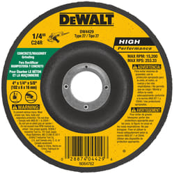 DeWalt High Performance 4 in. D X 5/8 in. Masonry Grinding Wheel