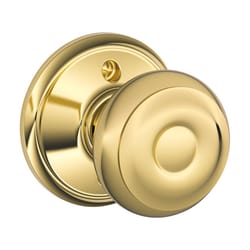 Schlage Georgian Bright Brass Dummy Knob Right or Left Handed