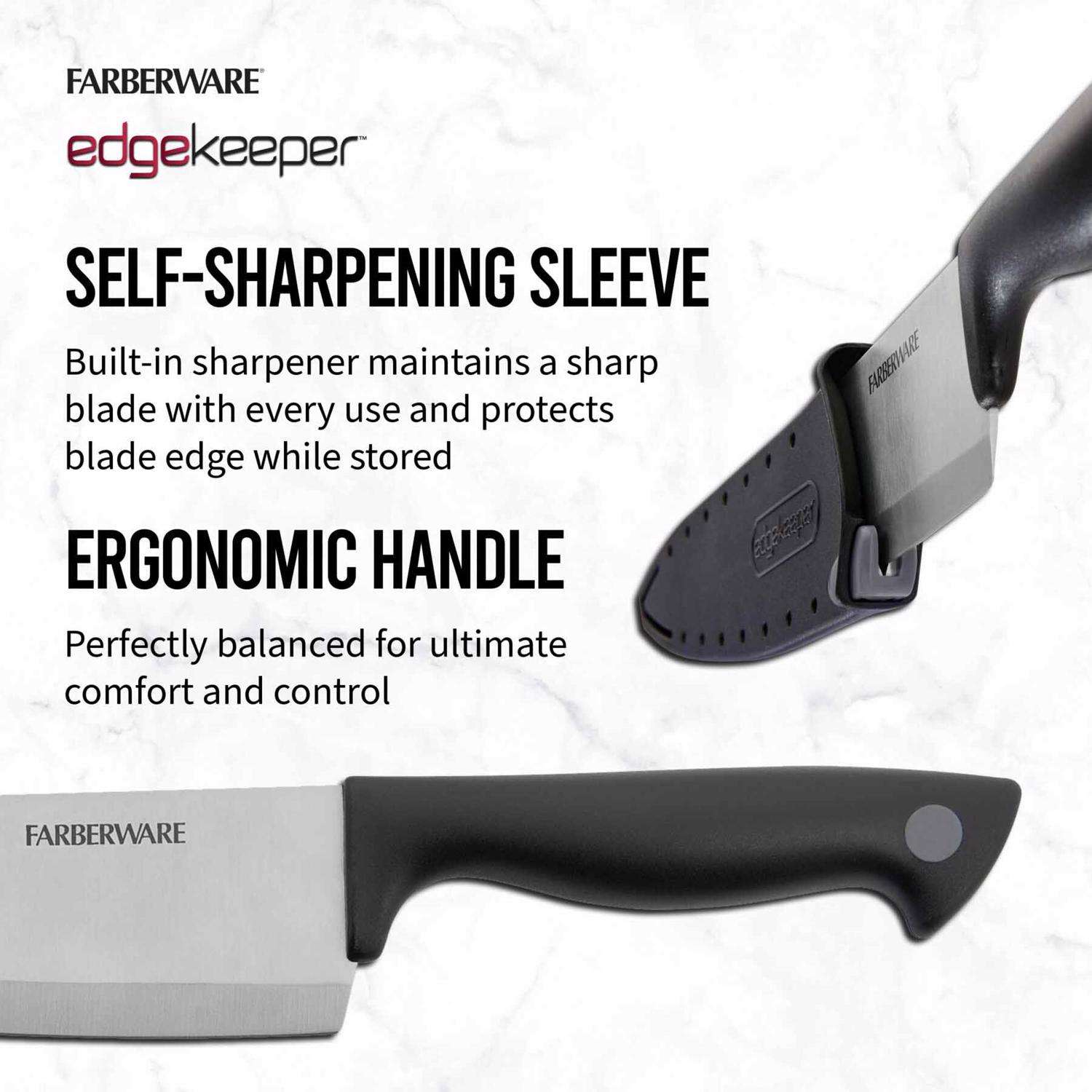 Farberware 13 Piece Edgekeeper Pro Self-Sharpening Knife Block Set