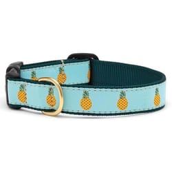 Up Country Blue Pineapple Nylon Dog Collar Medium