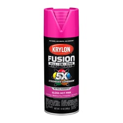 Krylon Fusion All-In-One Gloss Hot Pink Paint+Primer Spray Paint 12 oz