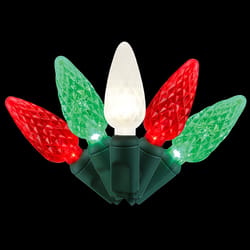 Celebrations LED Red/Green/Pure White String Christmas Light Bulbs