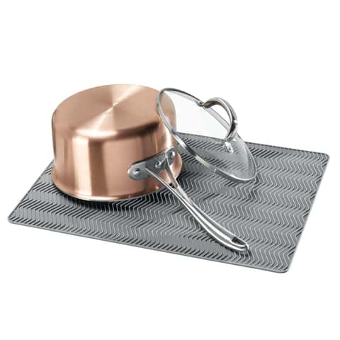 1pc Stainless Steel Dish Drying Mat, Foldable Dish Drainer Mat For Kitchen
