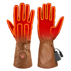 ActionHeat S Leather Heated Leather Tan Gloves