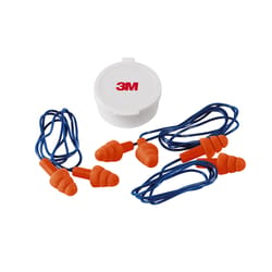 3M 25 dB Polyurethane Foam Ear Plugs Blue/Orange 3 pair