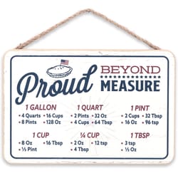 Open Road Brands Proud Beyond Measure Cooking Conversions Hanging Wall Decor MDF Wood 1 pk