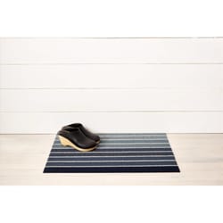 Chilewich 18 in. W X 28 in. L Denim Block Stripe Vinyl Door Mat