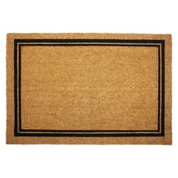 Entryways 36 in. W X 24 in. L Black/Natural With Border Coir Door Mat