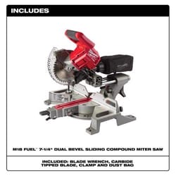 Milwaukee M18 FUEL 7-1/4 in. Cordless Brushless Dual-Bevel Sliding Compound Miter Saw Tool Only