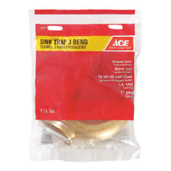 Ace 1-1/2 in. D Brass Sink Trap J-Bend