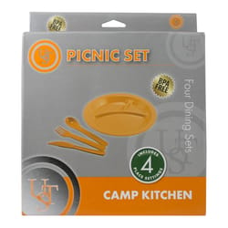 UST Brands Orange Camping Flatware 1.19 in. H X 7.5 in. W X 7.5 in. L 1 pk