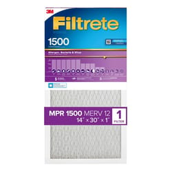 3M Filtrete 14 in. W X 30 in. H X 1 in. D Synthetic 12 MERV Pleated Ultra Allergen Filter 1 pk