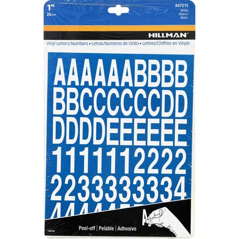 Hello Hobby 8 inch White Iron-On Numbers, 4 Sheets, 12 Pieces