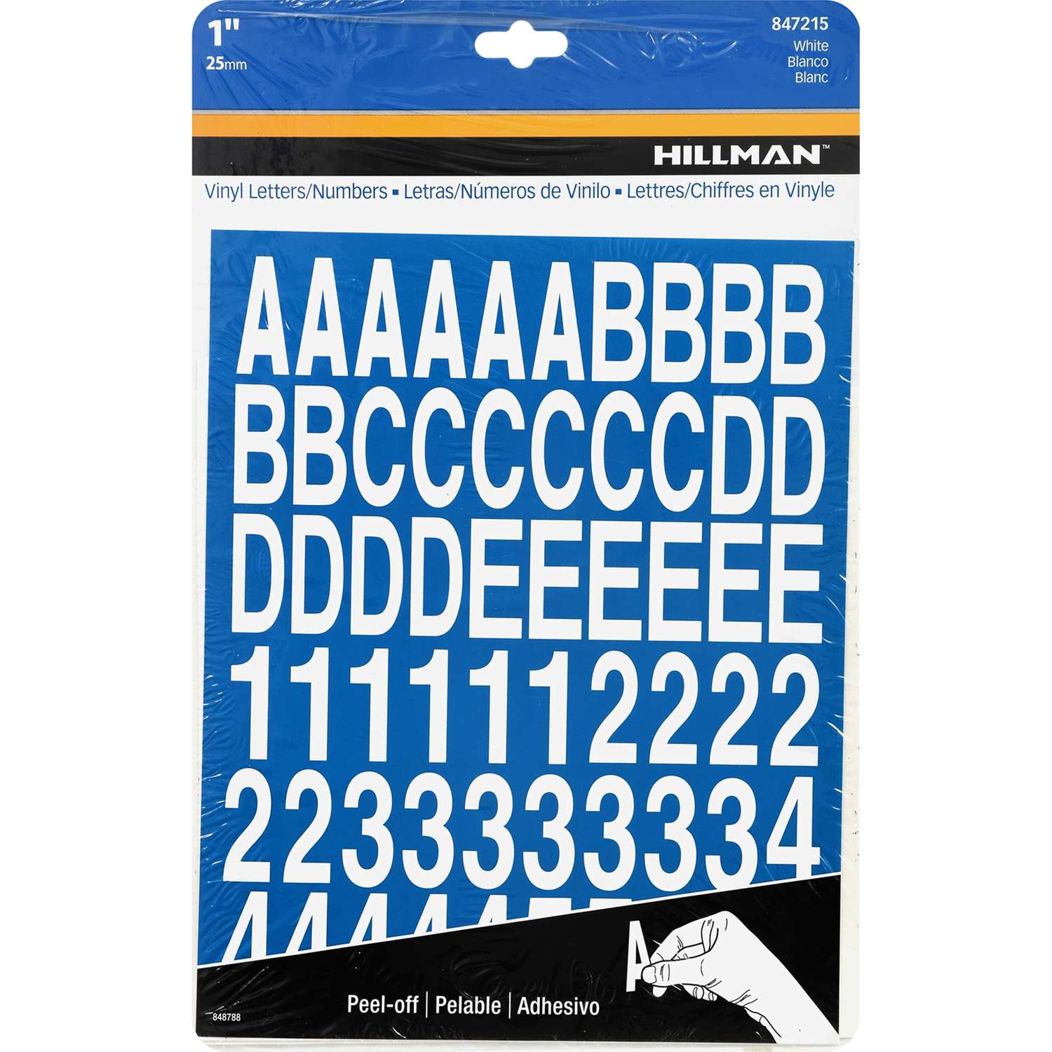Hillman 1 in. White Vinyl SelfAdhesive Letter and Number Set 09, AZ 228 pc Ace Hardware