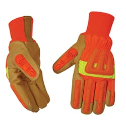 Kinco Men's Outdoor Hi-Viz Work Gloves Orange XL 1 pair