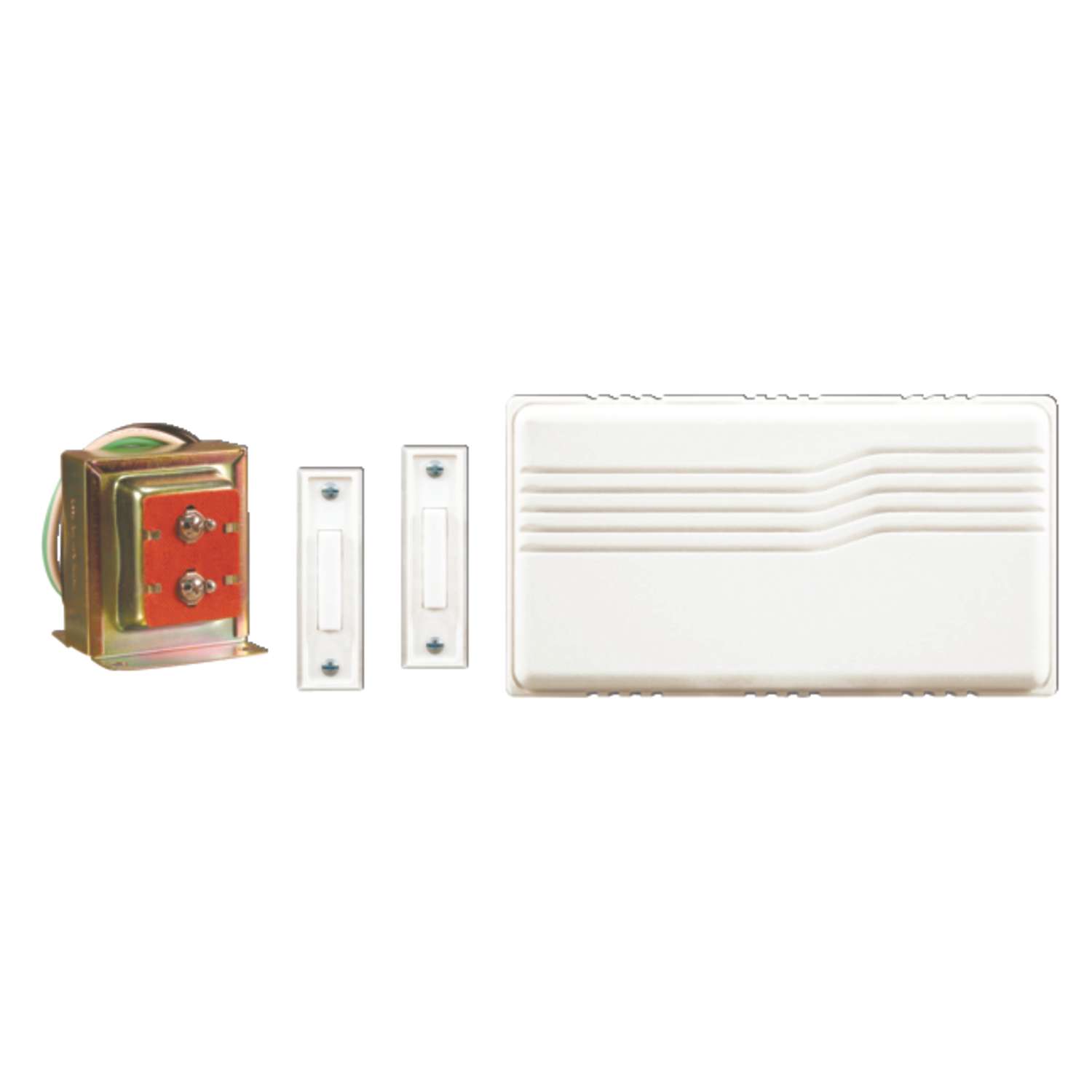 Heath Zenith White Plastic Wired Door Chime Kit Ace Hardware