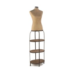 68 in. H X 18 in. W X 12 in. D Brown Metal Traditional Display