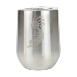 Aquapelli 12 oz Silver BPA Free Vacuum Insulated Wine Tumbler