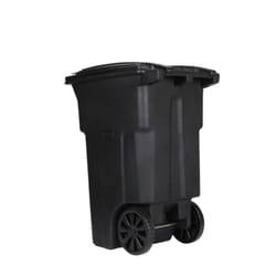 Kitchen Trash Can 13 Gallon With Swing Lid, Plastic Tall Garbage Can  Outdoor And Indoor, Large 52 Qt Recycle Bin And Waste Basket For Home,  Office, Garage, Patio, Restaraunt (Grey/Black) 