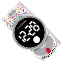 Watchitude Tag'd Trackable Child's Sprinkles Round Multicolored Digital Watch Silicone One Size Fits