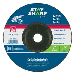 Stay Sharp 7 in. D X 7/8 in. Grinding Wheel