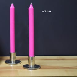 Kiri Tapers Hot Pink Unscented Scent Taper Candle