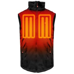ActionHeat M Sleeveless Men's Full-Zip Heated Vest Kit Black