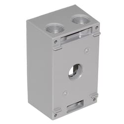 Sigma Engineered Solutions New Work 18.3 cu in Rectangle Die-Cast Metal Weatherproof Box Gray