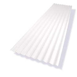 Palruf 26 in. W X 8 ft. L PVC Roof Panel White