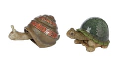 Le Power Snail or Turtle Resin 5-1/2 in. H Outdoor Statue
