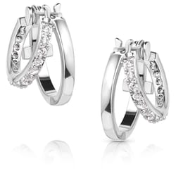 Montana Silversmiths Women's Wrapped in Faith Crystal Silver Earrings One Size Fits Most