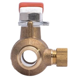 SharkBite 1/2 in. Brass Crimp Ball Valve with Drain Full Port