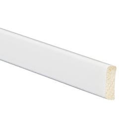 Inteplast Building Products 1/4 in. H X 3/4 in. W X 8 ft. L Prefinished Crystal White Polystyrene Tr