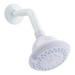 OakBrook White PVC 5 settings Wallmount Showerhead 1.8 gal