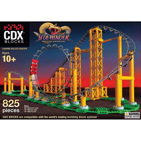 Coaster Dynamix CDX Blocks Sidewinder Roller Coaster Metal/Plastic  Multicolored 825 pc - Ace Hardware