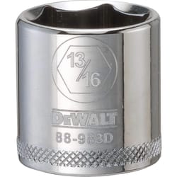 DeWalt 13/16 in. X 3/8 in. drive SAE 6 Point Socket 1 pc