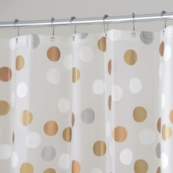 iDesign Multicolored PEVA Metallic Gilly Dot Shower Curtain