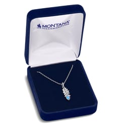 Montana Silversmiths Women's Mystic Falls Opal Crystal Silver Necklace