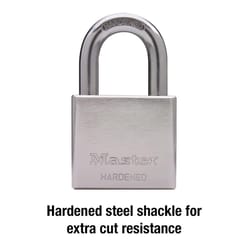 Master Lock 1-13/16 in. H X 2 in. W Steel 5-Pin Cylinder Exterior Padlock