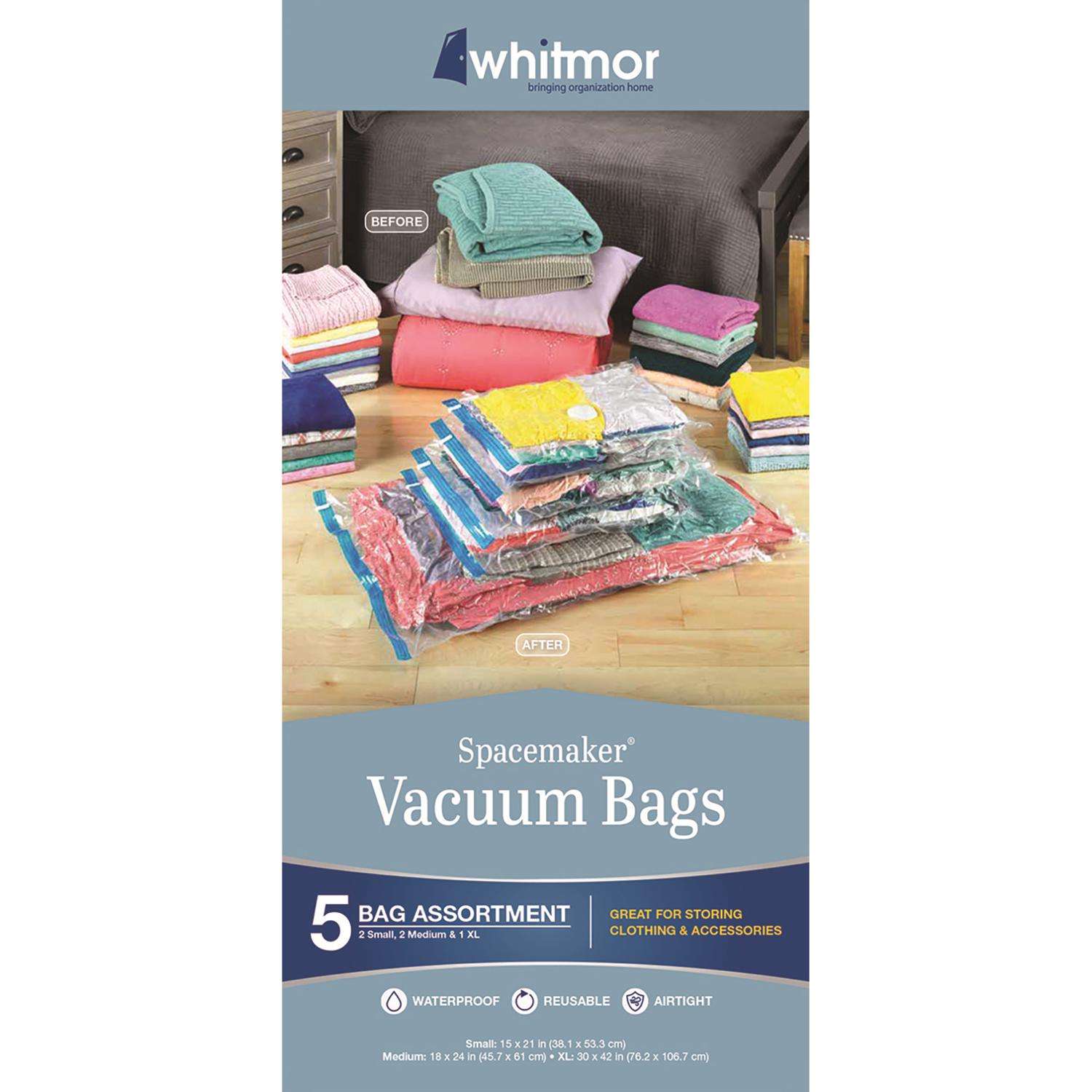 Whitmor Spacemaker Vacuum Bag For Storage 5 pk Ace Hardware